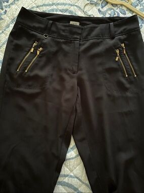 Cache Black Women's Capris with Gold Zip Accents